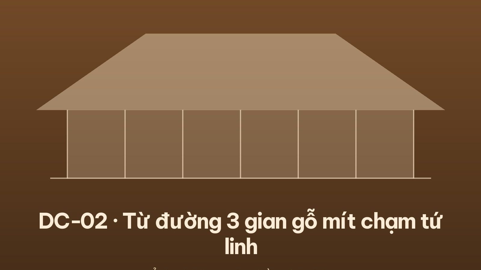 DC-02 · Từ đường 3 gian gỗ mít chạm tứ linh – ảnh 1