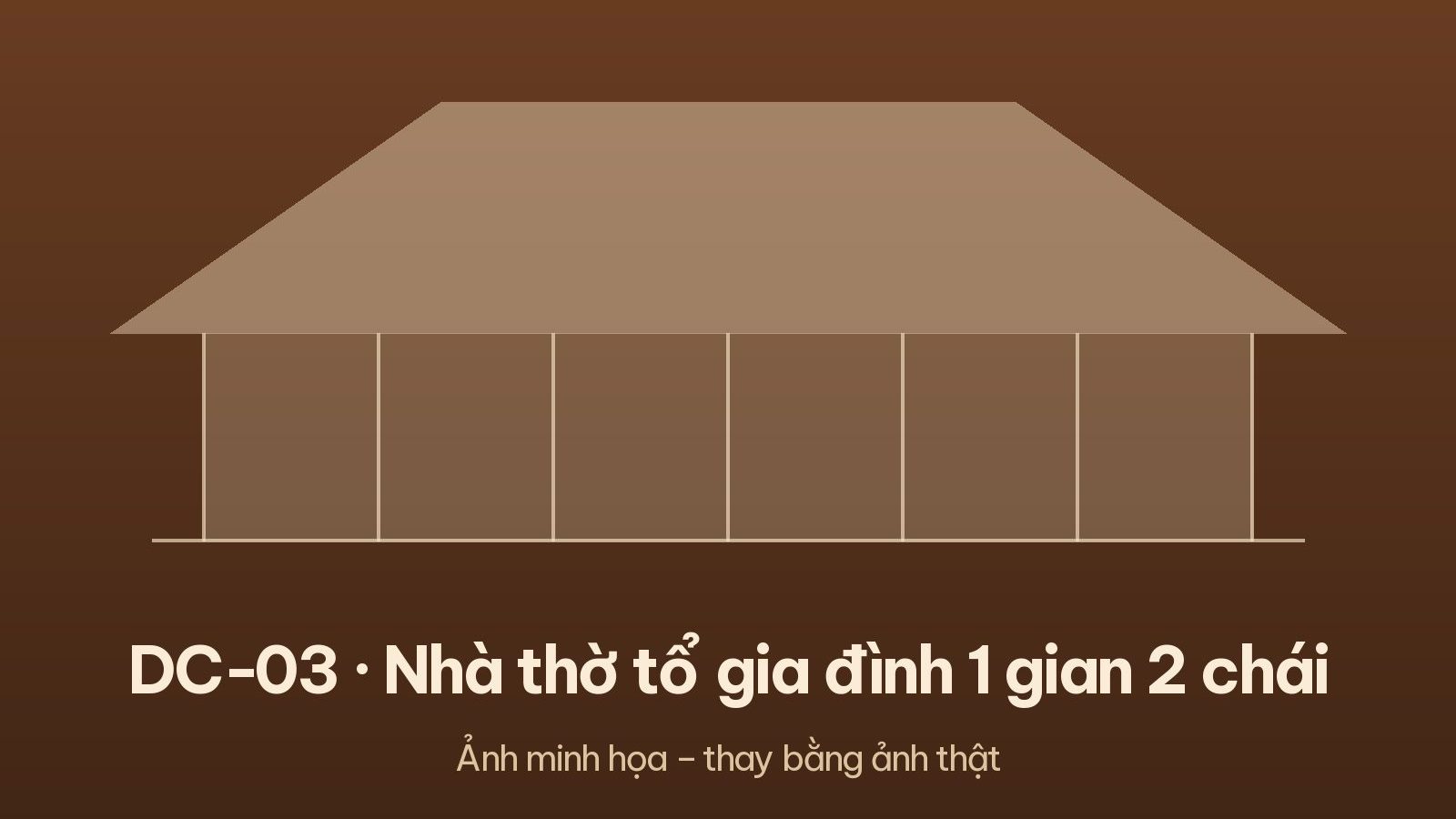 DC-03 · Nhà thờ tổ gia đình 1 gian 2 chái – ảnh 1