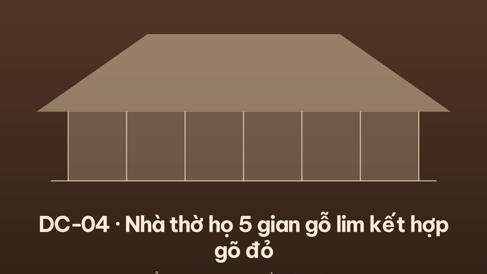 DC-04 · Nhà thờ họ 5 gian gỗ lim kết hợp gõ đỏ – ảnh 1