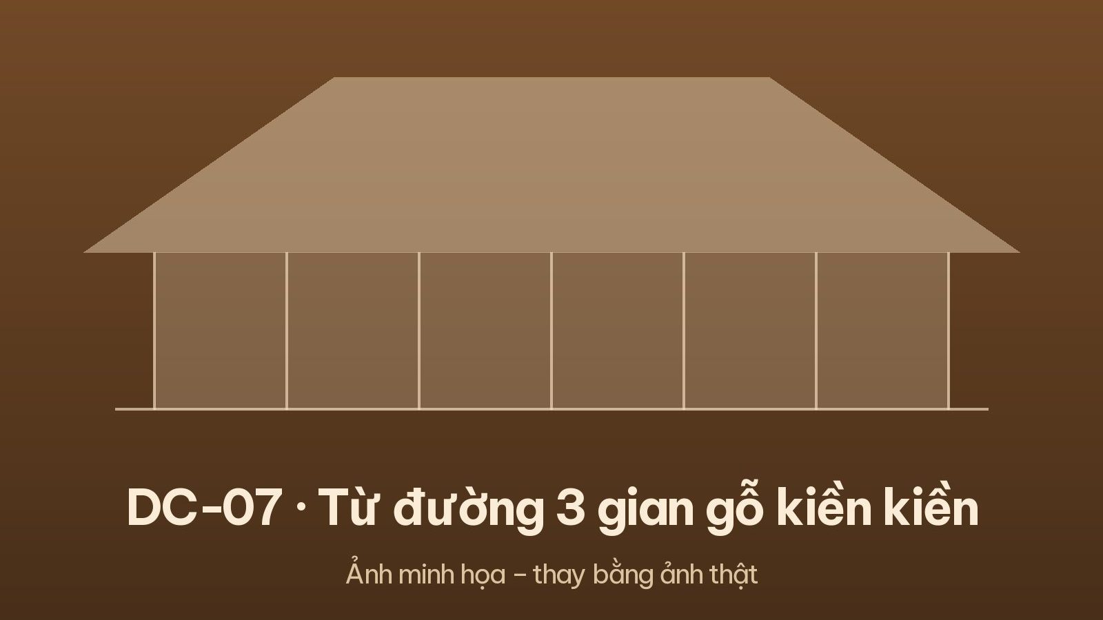 DC-07 · Từ đường 3 gian gỗ kiền kiền – ảnh 1