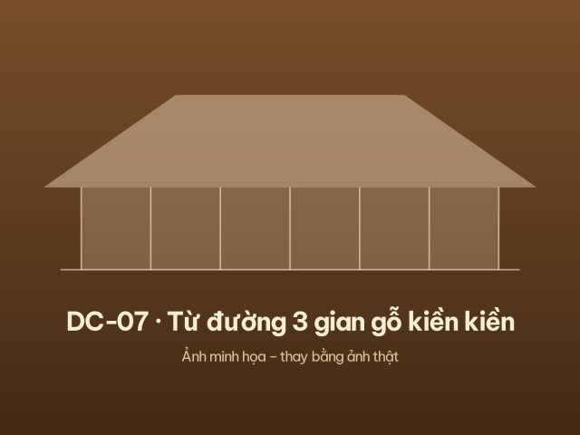 DC-07 · Từ đường 3 gian gỗ kiền kiền – ảnh 1