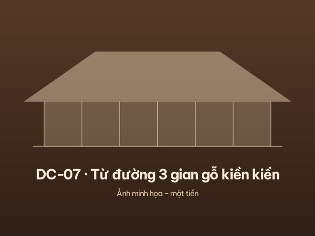 DC-07 · Từ đường 3 gian gỗ kiền kiền – ảnh 2