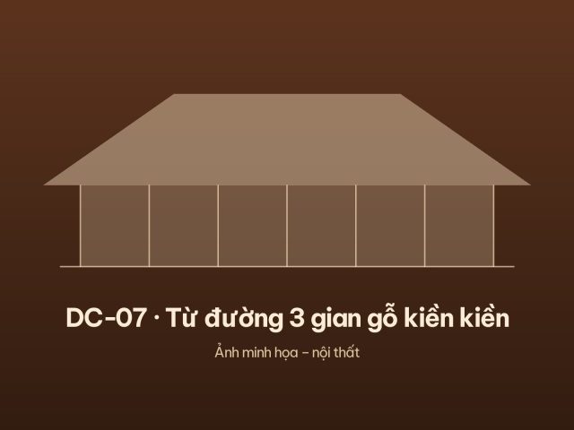 DC-07 · Từ đường 3 gian gỗ kiền kiền – ảnh 3