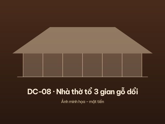 DC-08 · Nhà thờ tổ 3 gian gỗ dổi – ảnh 2