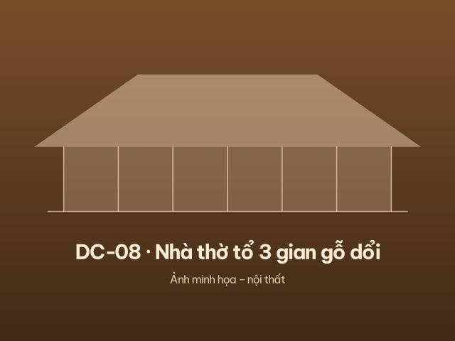 DC-08 · Nhà thờ tổ 3 gian gỗ dổi – ảnh 3
